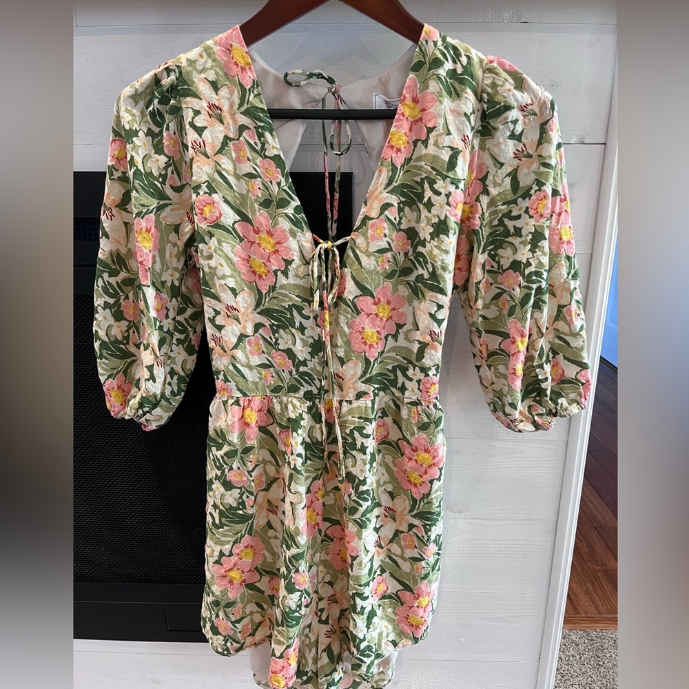 Floral Romper SAGE The Label Size Small 1139